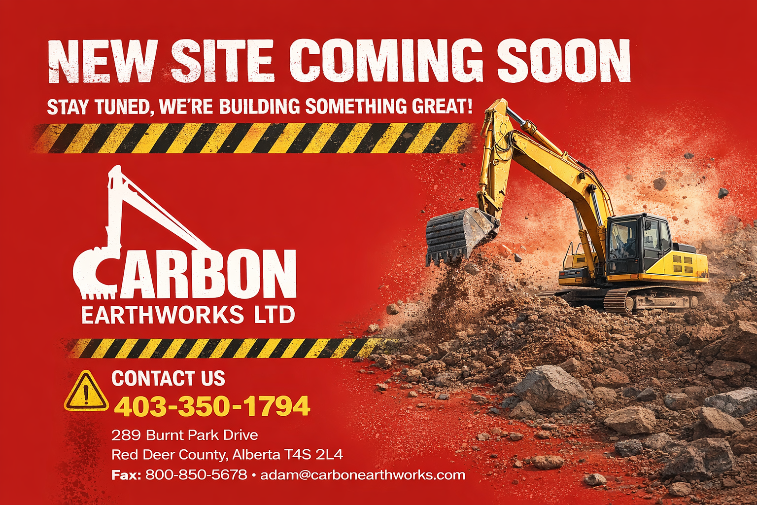 Carbon Earthworks Ltd — New site coming soon